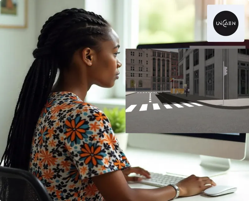 Ville virtuelle pour test d'orientation spatiale et navigation